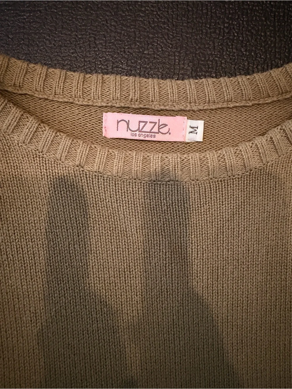 Nuzzle by Coeur Over Under Knit Set Size Medium- Olive Green